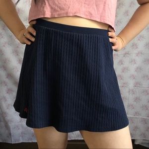 Lauren by RL Stretchy knit navy tennis skirt